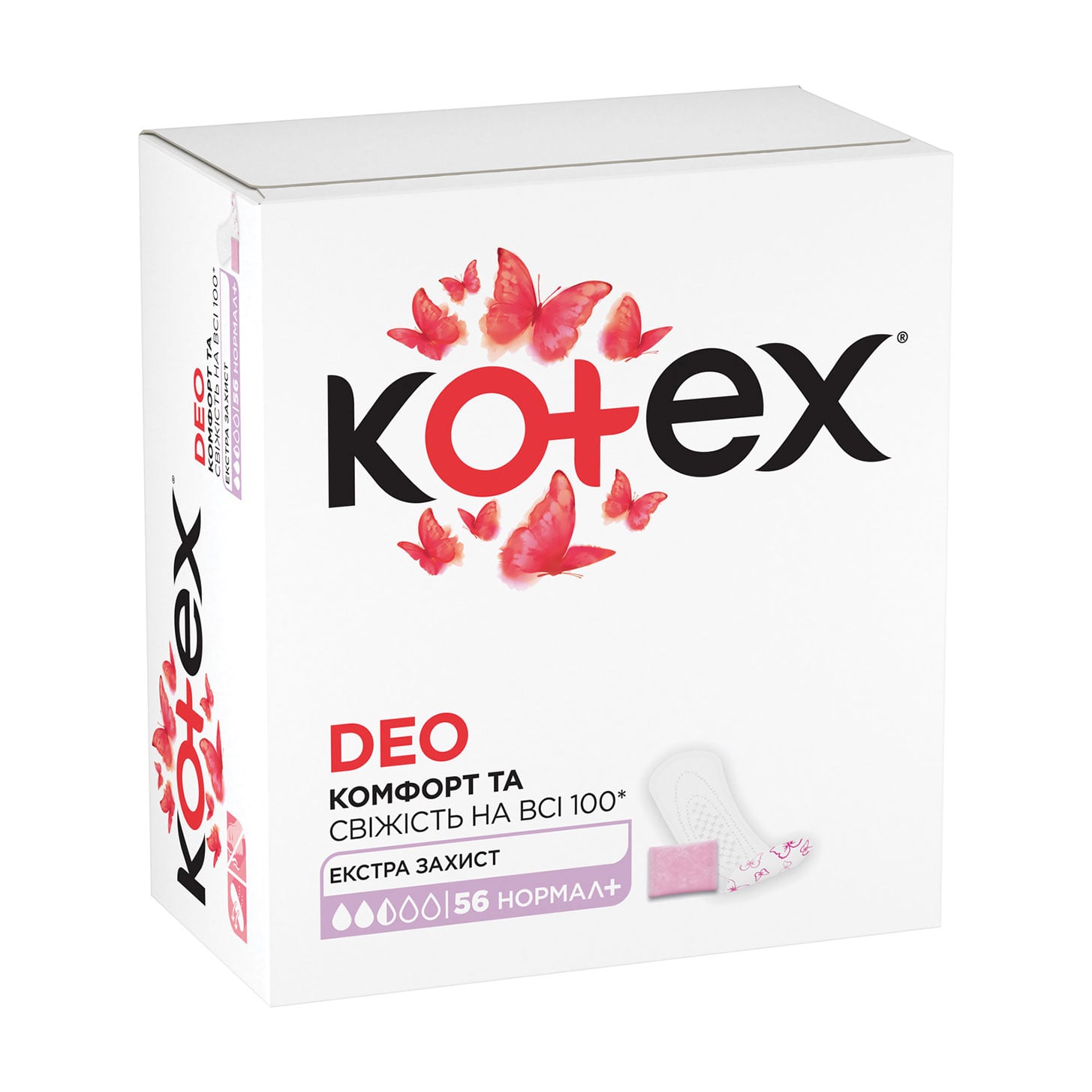 Щоденні прокладки Kotex Deo Normal Plus, 56 шт